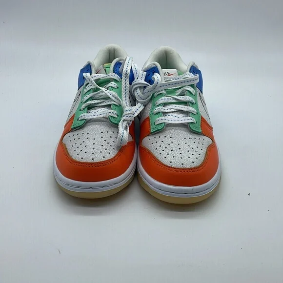 Used Nike Dunk Low Nike 101 GS Sneakers Shoes White DX3363-100 - Picture 3 of 5